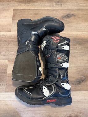 Fox Racing COMP 5 MX Tech Armored Black Motocross Boots Youth Size Y7 US